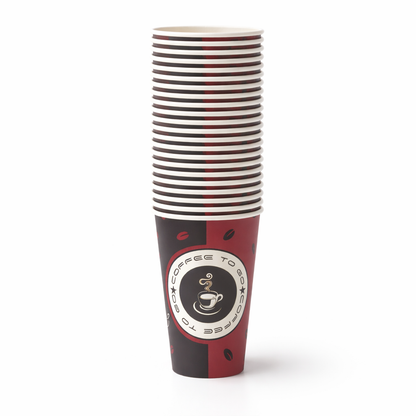 Kaffeebecher To Go 300 ml (12 oz) | Pappbecher für Heißgetränke - 90mm