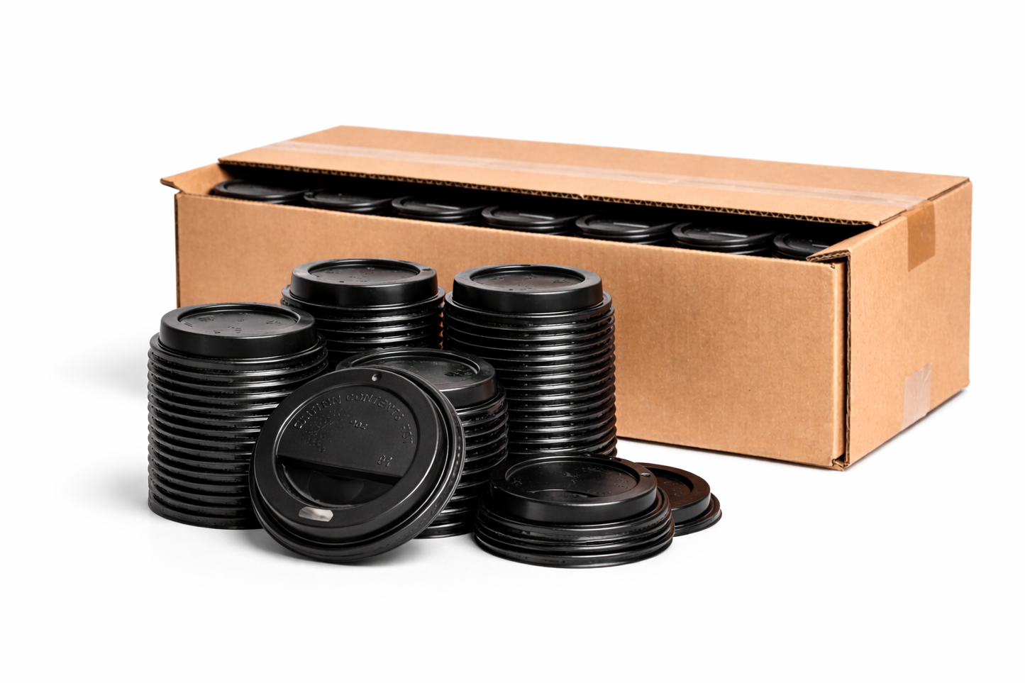 Kaffeedeckel 80 mm & 90 mm – Schwarz oder Weiß – Passend für To-Go Becher