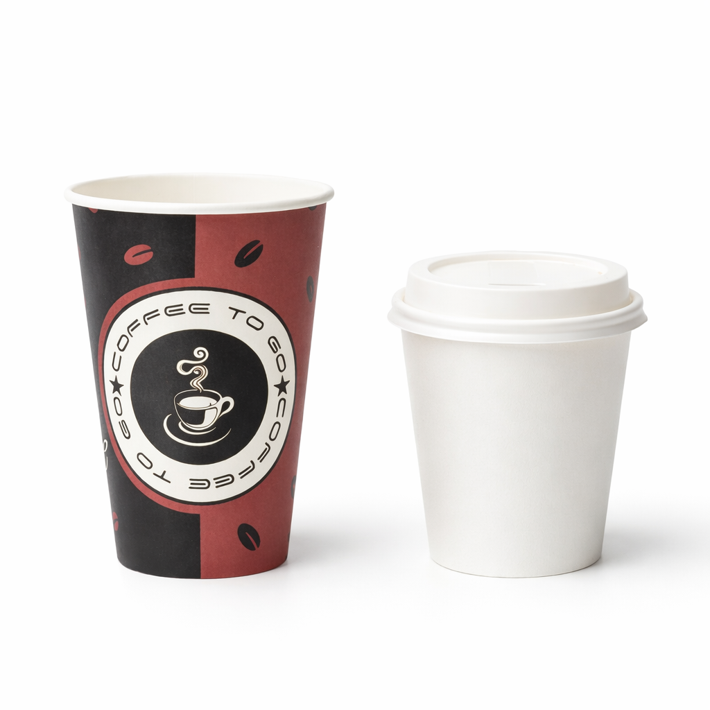 Kaffeebecher To Go 300 ml (12 oz) | Pappbecher für Heißgetränke - 90mm