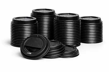 Kaffeedeckel 80 mm & 90 mm – Schwarz oder Weiß – Passend für To-Go Becher