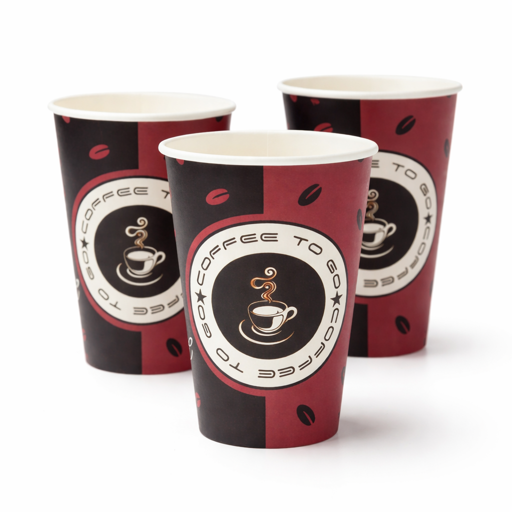 Kaffeebecher To Go 300 ml (12 oz) | Pappbecher für Heißgetränke - 90mm