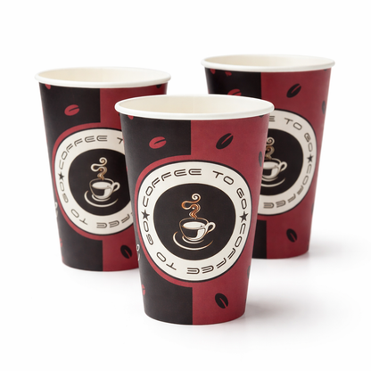 Kaffeebecher To Go 300 ml (12 oz) | Pappbecher für Heißgetränke - 90mm