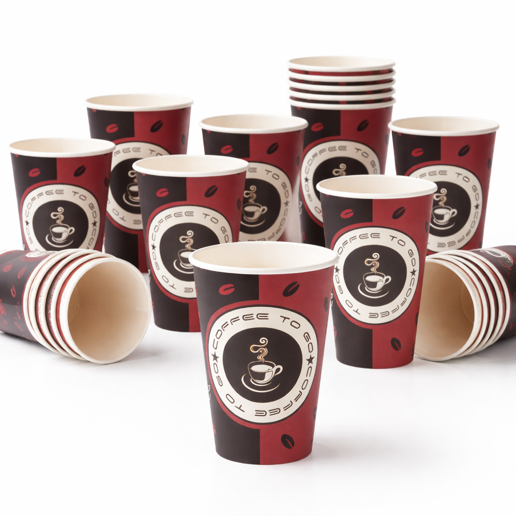 Kaffeebecher To Go 300 ml (12 oz) | Pappbecher für Heißgetränke - 90mm