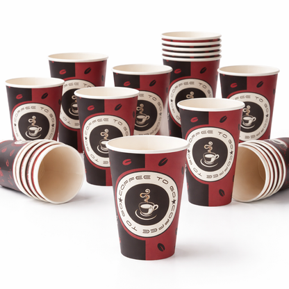 Kaffeebecher To Go 300 ml (12 oz) | Pappbecher für Heißgetränke - 90mm