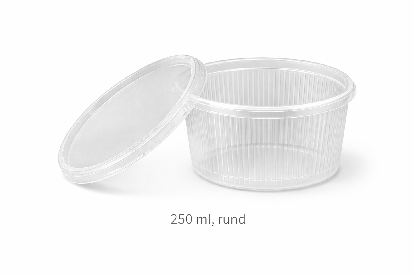 Feinkostbecher mit Deckel 250ml & 500ml Rund Eckig Transparent Vorratsbecher