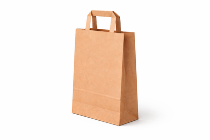 Papiertragetaschen Braun – Stabil & Wiederverwendbar | 22×10×28 cm