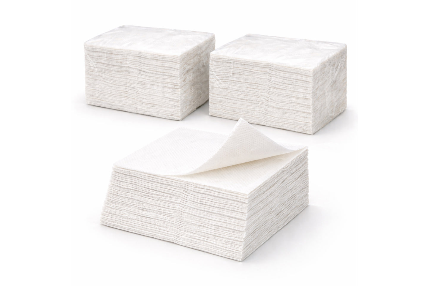 Servietten 1/4-Falz 33×33 cm | 1-lagig | Weiß | Gastronomie