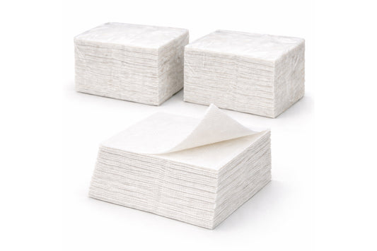 Servietten 1/4-Falz 33×33 cm | 1-lagig | Weiß | Gastronomie