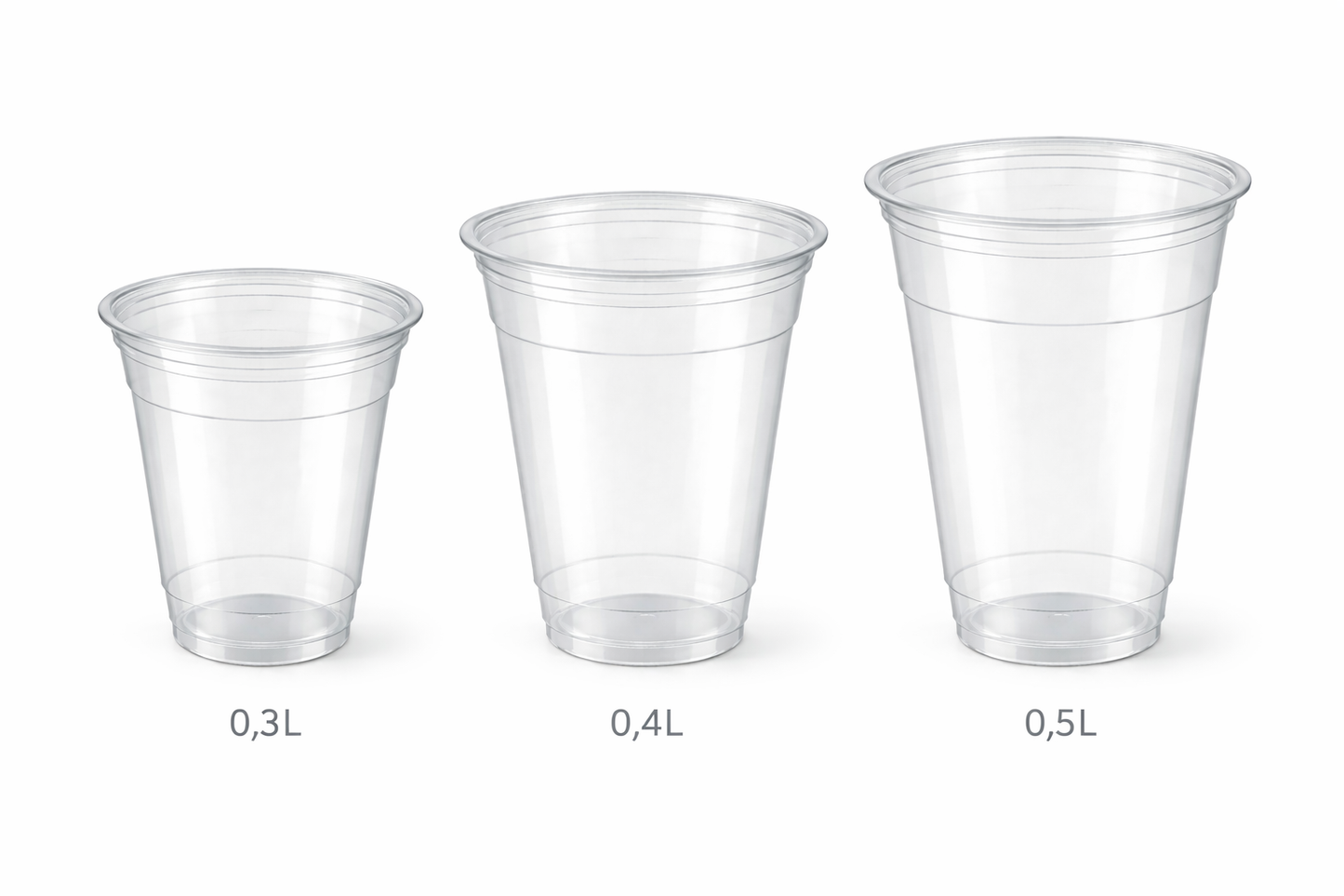 Smoothie Becher 500ml – Premium Kristallklar - Ideal für To-Go