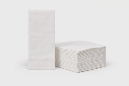 Servietten 1/8-Falz 33×33 cm | 2-lagig | Weiß | Gastronomie